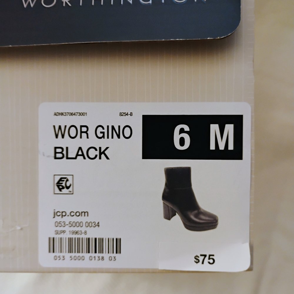 Worthington Black Elegant Heeled Boots